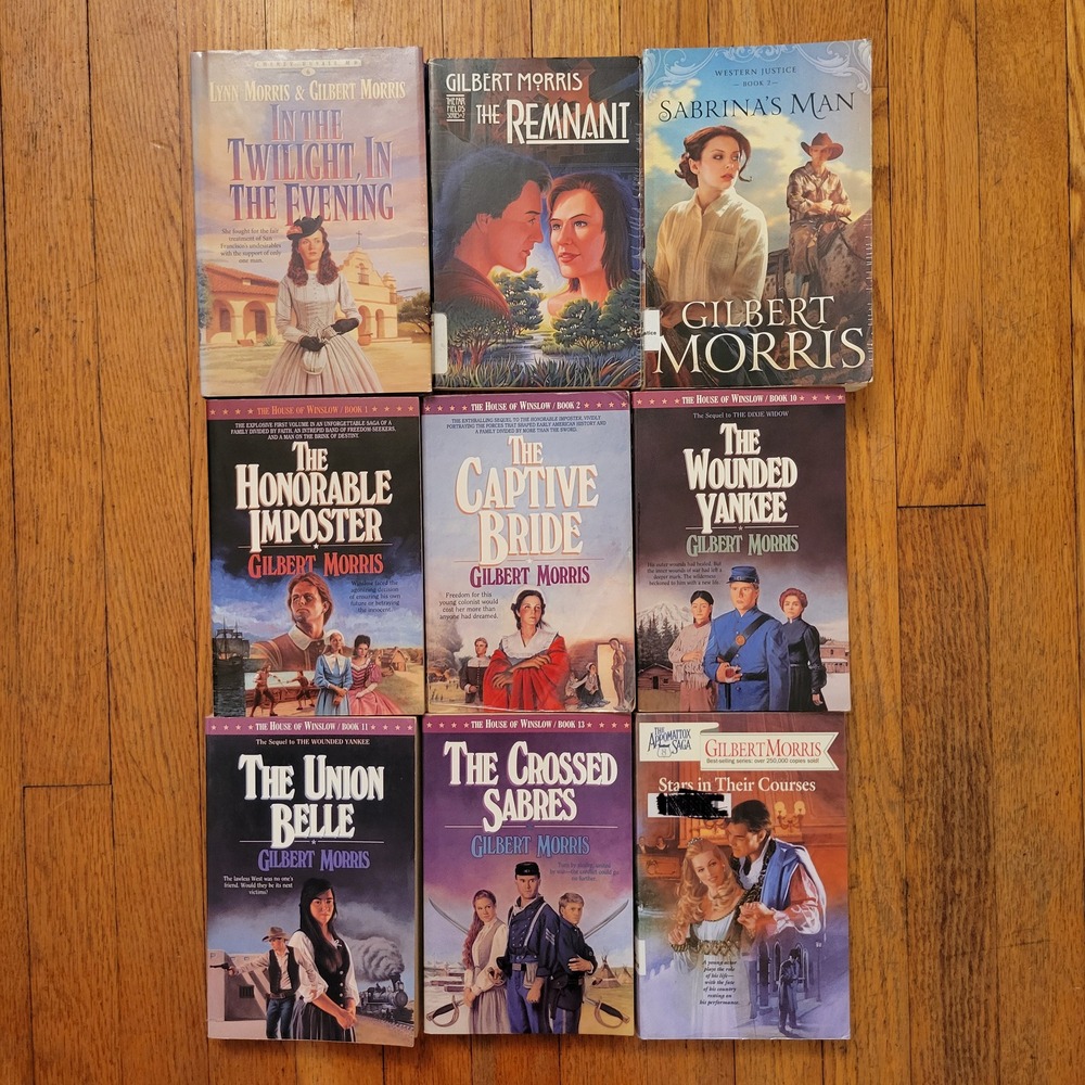 Gilbert Morris 9 Book Lot Historical Fiction Christian Romance House of Winslow